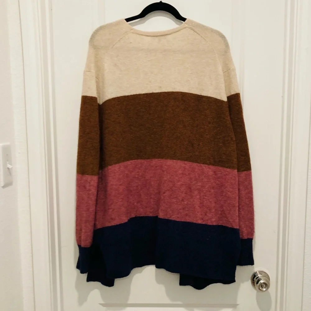 Madewell Stripped Print Cozy Short Walker Cardigan - Picture 5 of 9